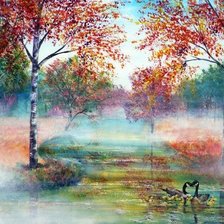 Схема вышивки «Пейзаж»