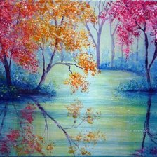 Схема вышивки «Отражение»