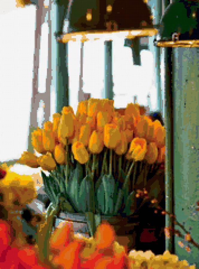 Желтые тюльпаны - красота, цветы, тюльпаны, натюрморты, букеты - предпросмотр