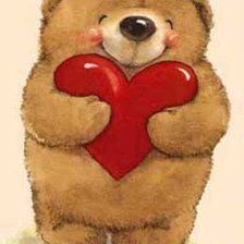 Схема вышивки «Влюбленный мишка»