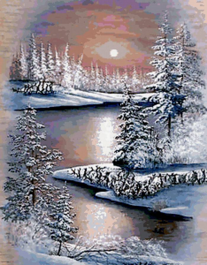 Картины на бересте. Зима - предпросмотр