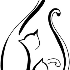 Схема вышивки «коты»