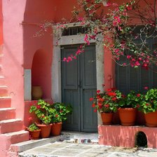 Схема вышивки «Розовый дворик»