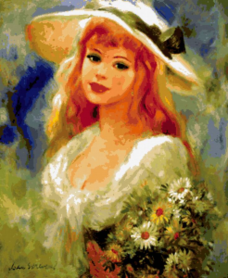 Прекрасная незнакомка - портрет, картина, девушка, женские образы - предпросмотр
