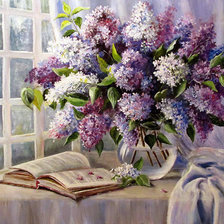 Схема вышивки «Букет сирени»