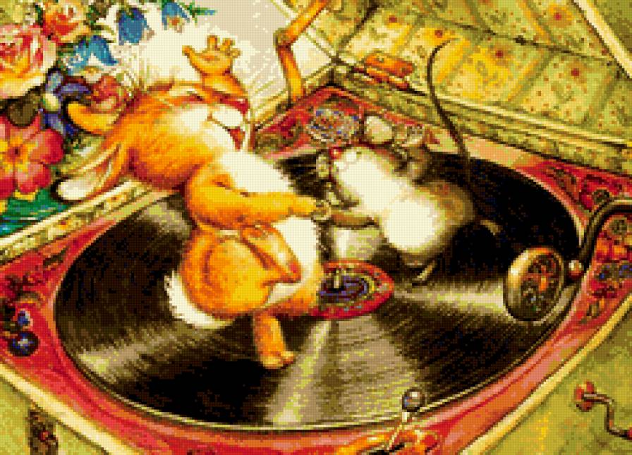 №183392 - танцы, цветы, мышь, заяй - предпросмотр