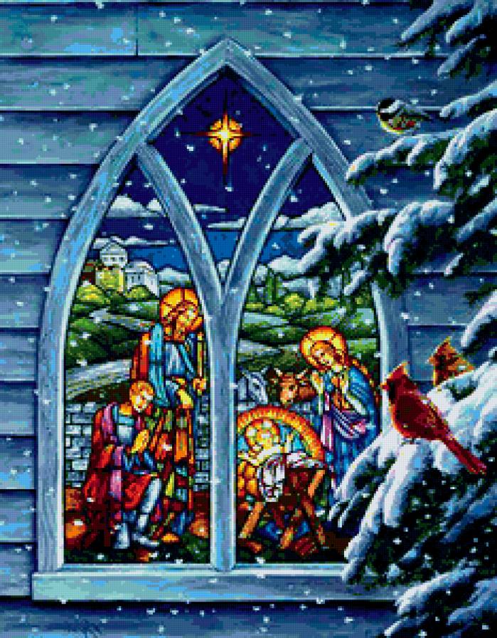 №183412 - зима, звезда, елка, снег, рождество - предпросмотр