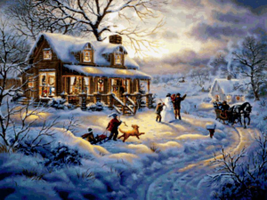 №183423 - снег, дом, зима - предпросмотр