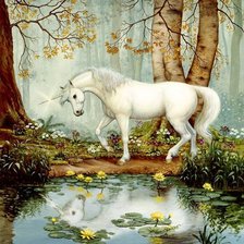 Схема вышивки «единорог»