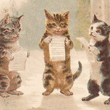 Схема вышивки «Котики»