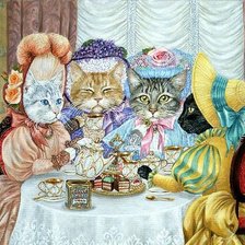 Схема вышивки «Чаепитие»