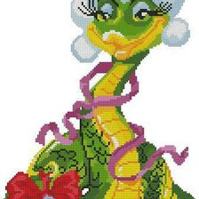 Схема вышивки «змея»
