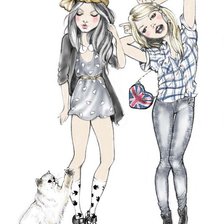 Схема вышивки «Подружки»