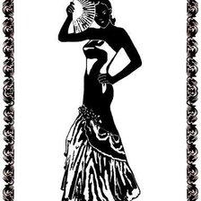 Схема вышивки «Девушка»