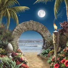 Схема вышивки «ночной берег»