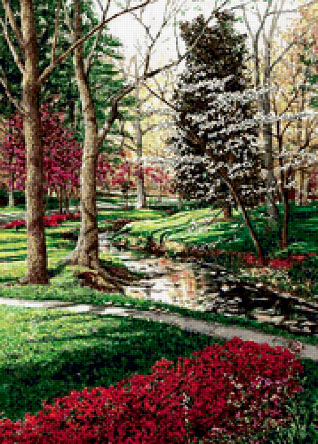 весна - весна, лес, природа, картина - предпросмотр