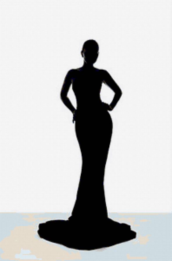 Девушка - девушка, силуэт - предпросмотр