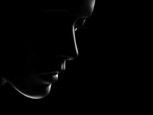 Девушка - силуэт, девушка, лицо - оригинал