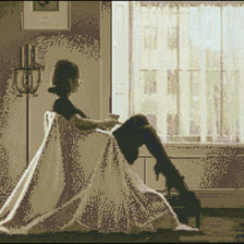 Схема вышивки «Девушка»