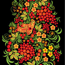 Схема вышивки «Рябина»