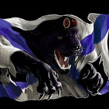 Схема вышивки «черная пантера»