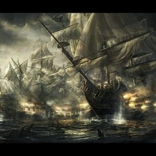 Схема вышивки «Корабль»