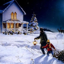 Схема вышивки «зима»