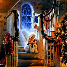 Схема вышивки «В ожидании Деда Мороза»