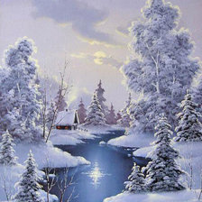 Схема вышивки «зима»