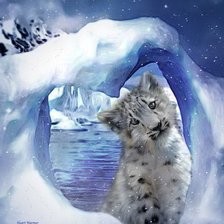 Схема вышивки «сНЕЖНЫЙ БАРСИК»