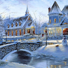 Схема вышивки «зима»