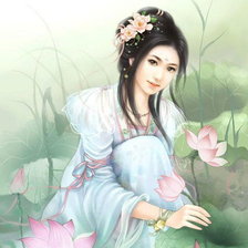 Схема вышивки «японка»