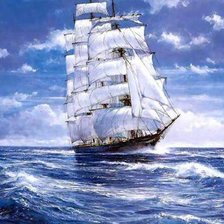 Схема вышивки «парусник»