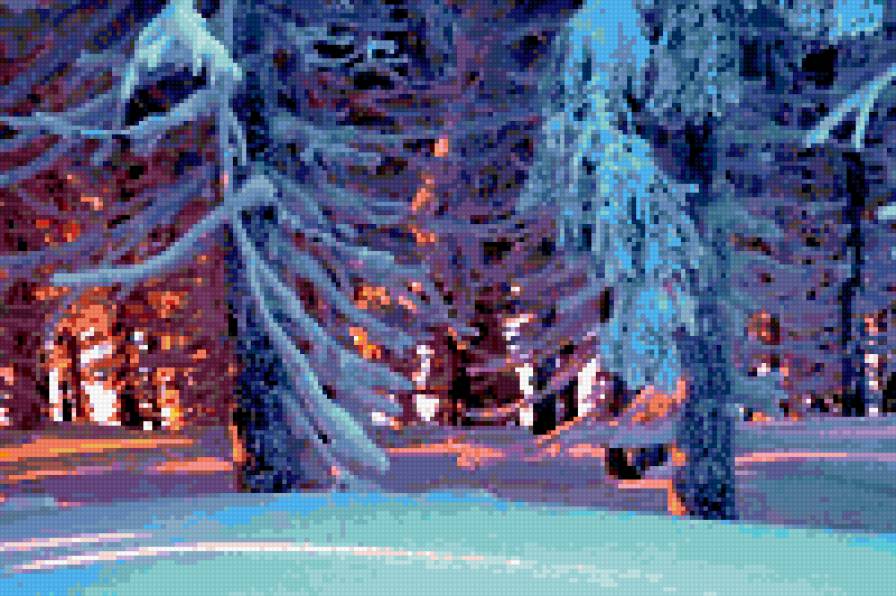 пейзаж - зимний лес - предпросмотр