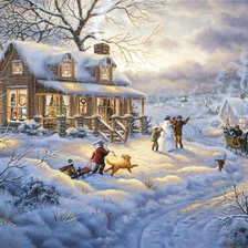 Схема вышивки «Зимние забавы»