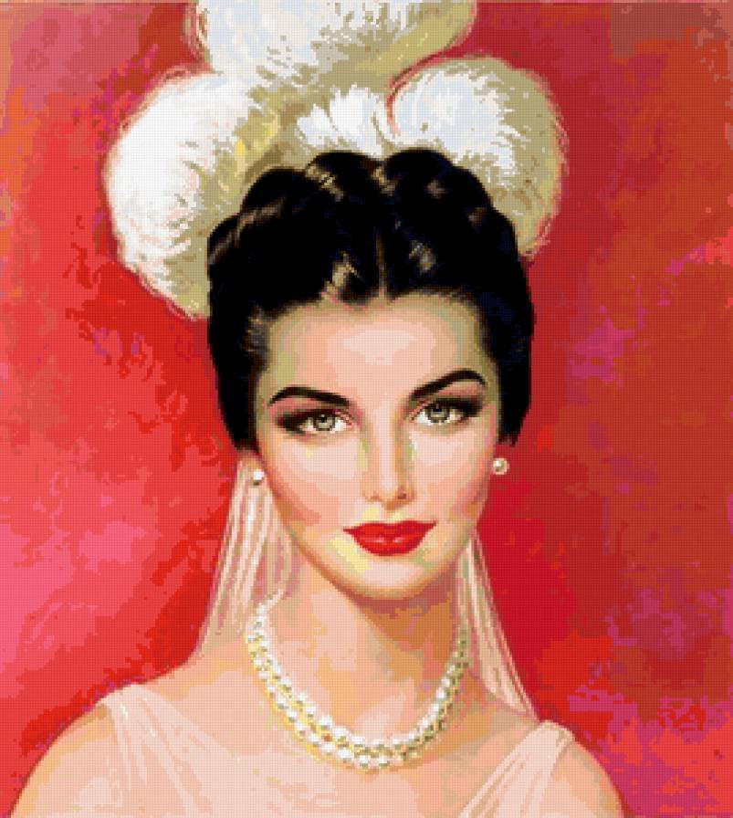 Серия "женские образы" - портрет, женские образы, девушка, картина - предпросмотр