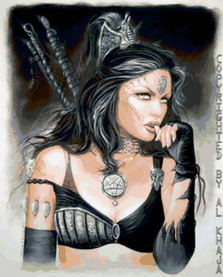 девушка - женщина, фентези, воин, воительница, образ, портрет, девушки, люди - предпросмотр