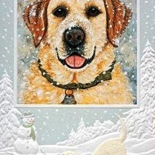 Схема вышивки «Снежный пёс»