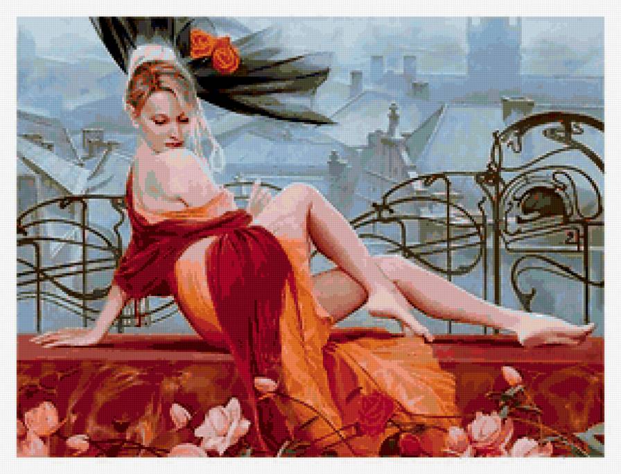 картина - портрет, женщина, люди, девушка, девушки, нежность, образ - предпросмотр