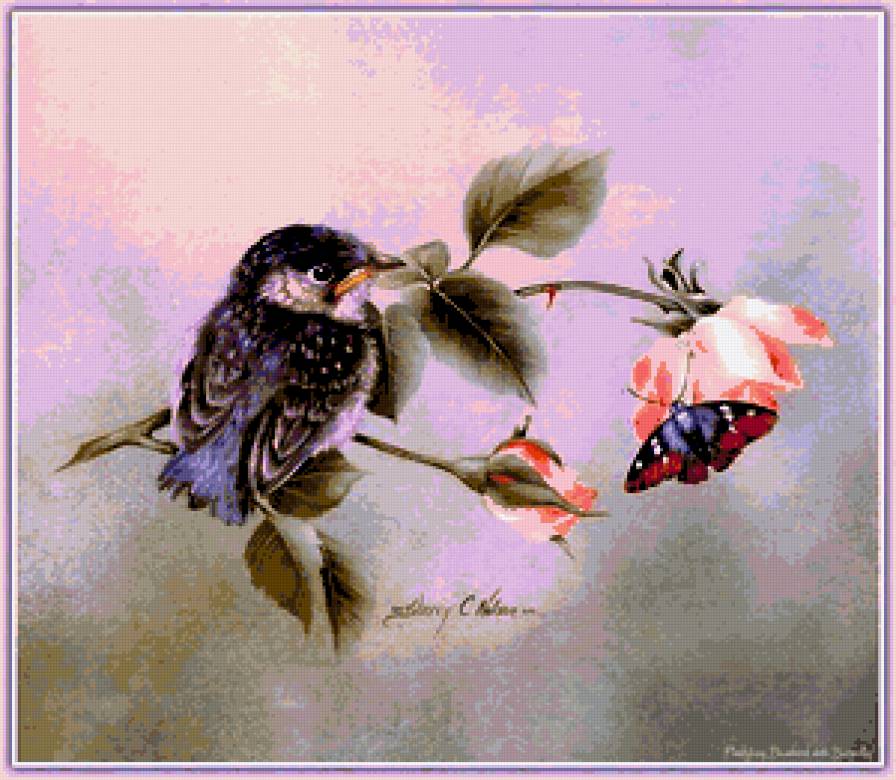 №184937 - пейзаж, птицы, животные - предпросмотр