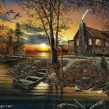 Схема вышивки «осень.времена года»