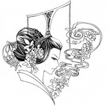 Схема вышивки «Девушка»