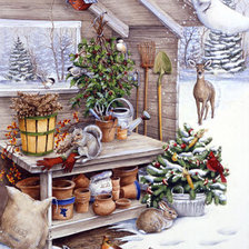 Схема вышивки «зима»