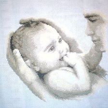 Схема вышивки «папа и ребёнок»