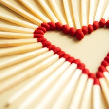 Схема вышивки «валентинка со спичек»