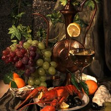 Схема вышивки «Натюрморт с омаром»