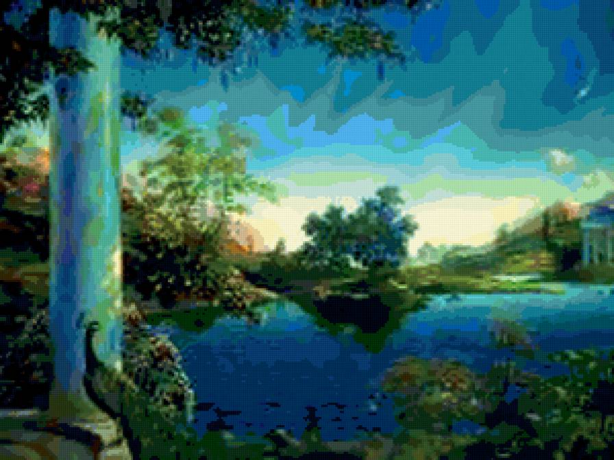 пейзаж - природа, птицы, море - предпросмотр