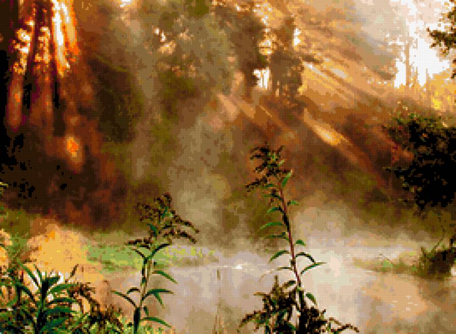 Туманное утро - рассвет, утро, туман - предпросмотр