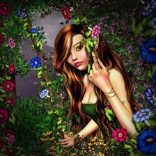 Схема вышивки «девушка»