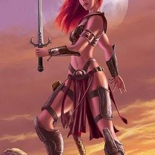 Схема вышивки «девушка-воин»